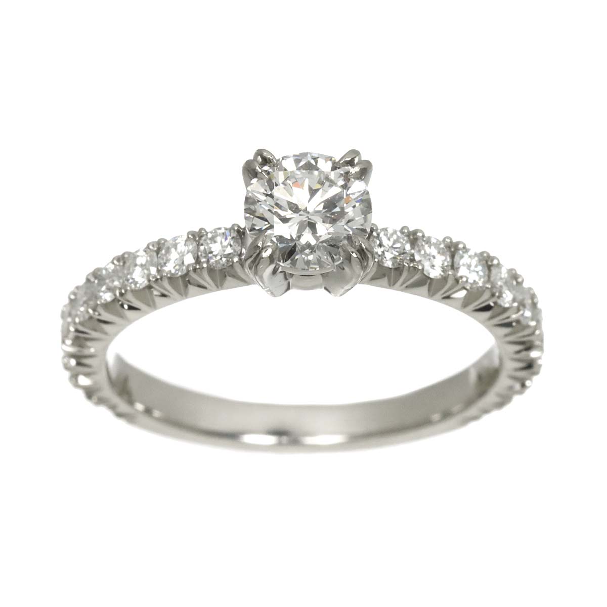 Diamond 0.54ct D/VVS2/3EX Ring Pt Size4-4.5(US)
