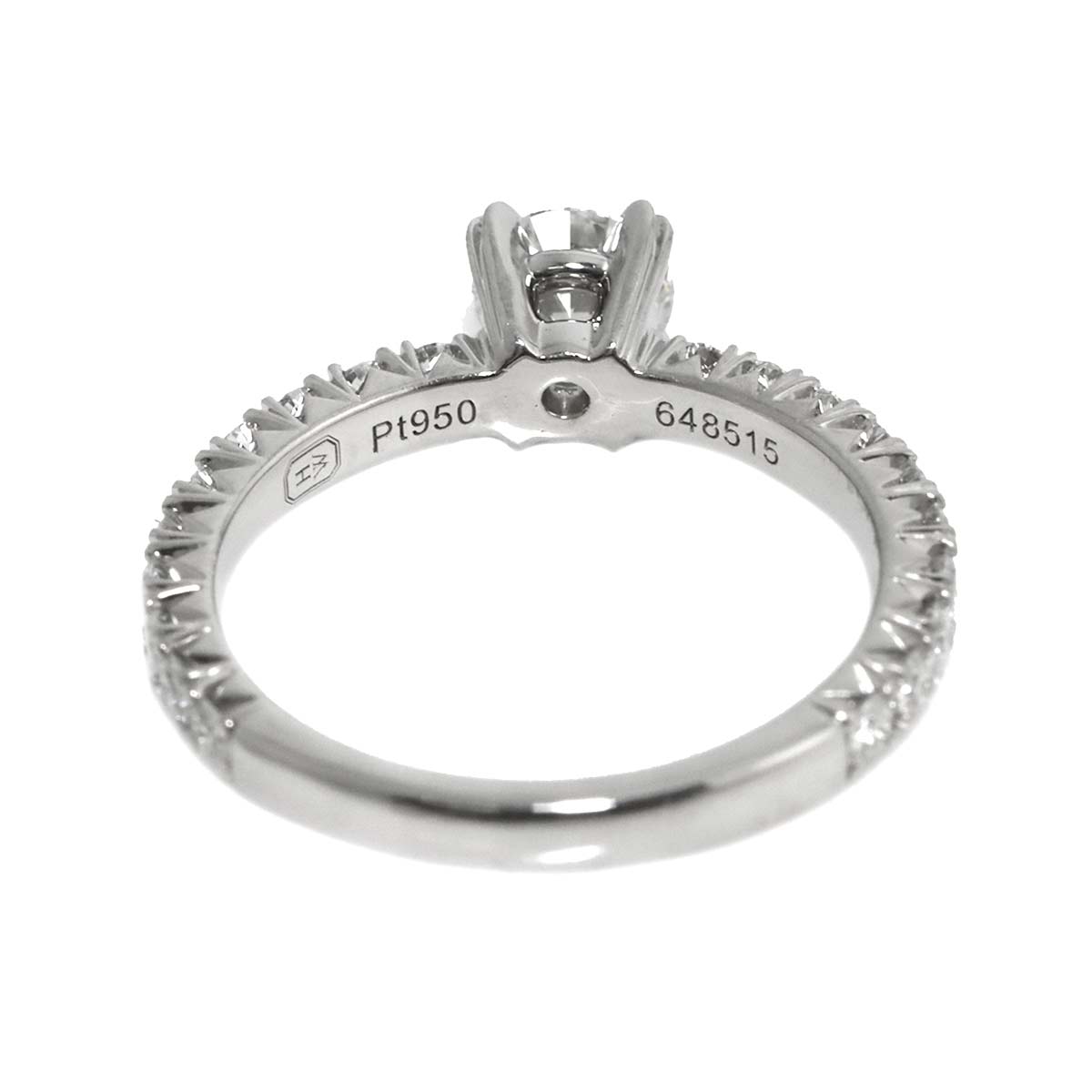 Diamond 0.54ct D/VVS2/3EX Ring Pt Size4-4.5(US)