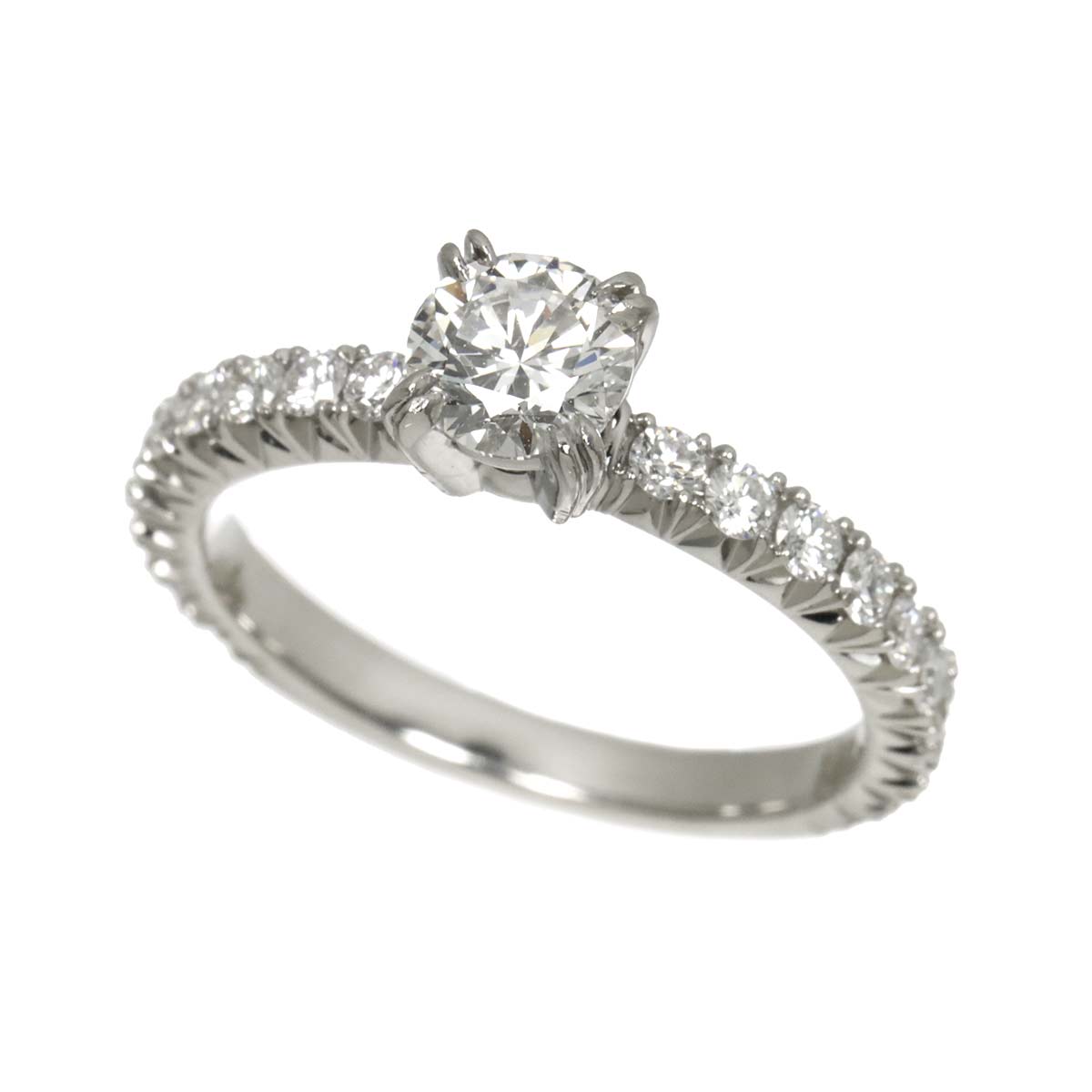 Diamond 0.54ct D/VVS2/3EX Ring Pt Size4-4.5(US)