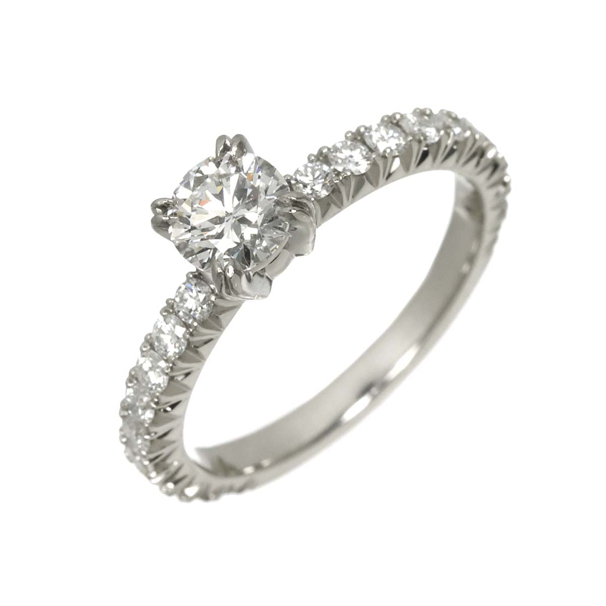 Diamond 0.54ct D/VVS2/3EX Ring Pt Size4-4.5(US)