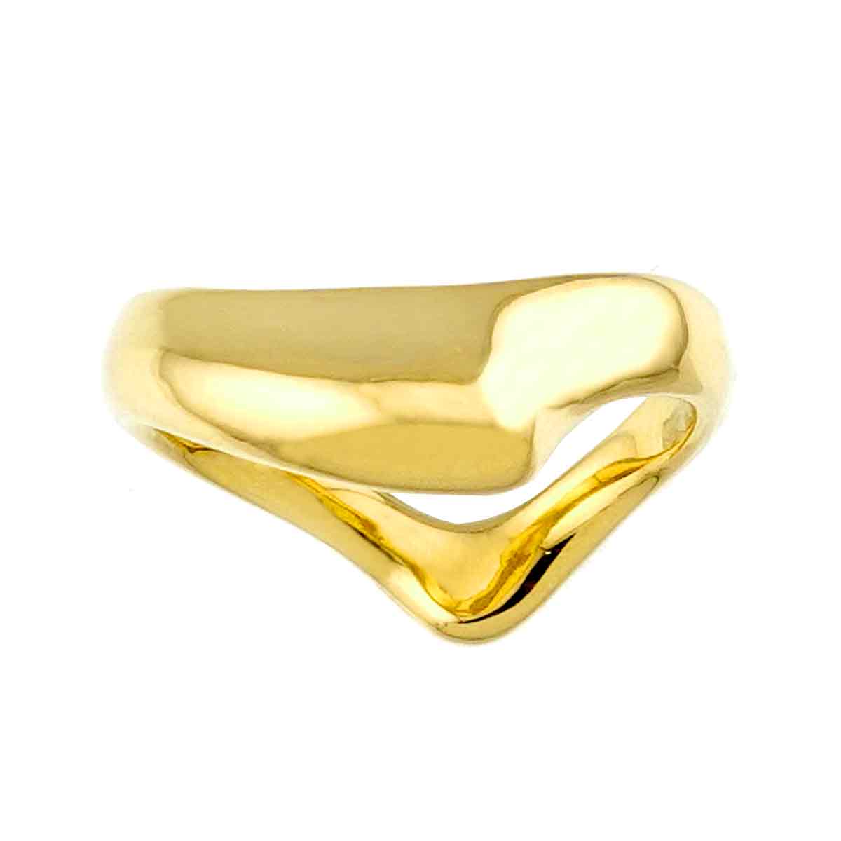 Open Heart Ring 18K YG 750 Size4.75-5(US)