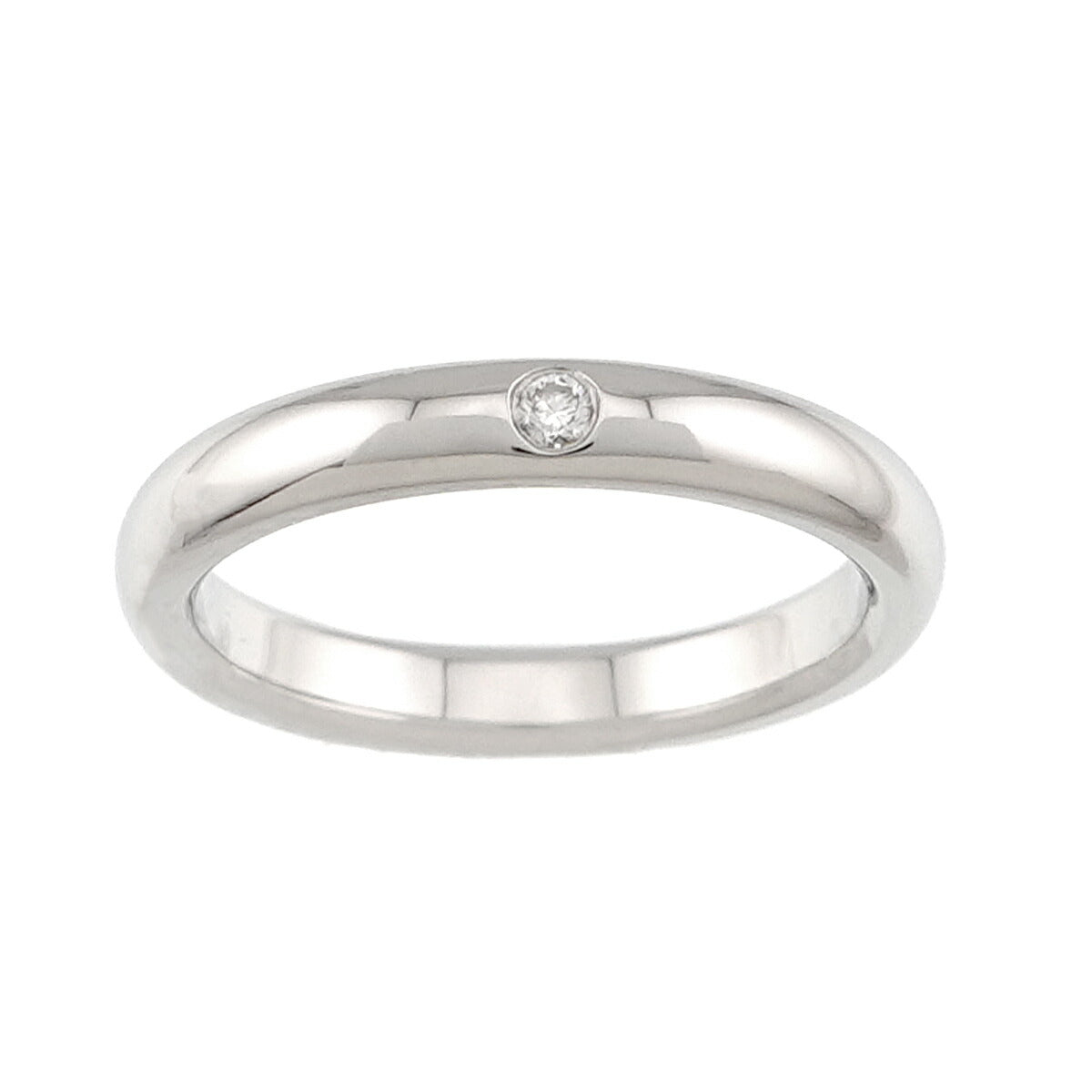 Stacking Band Ring Diamond 1P Platinum Size4.5(US)