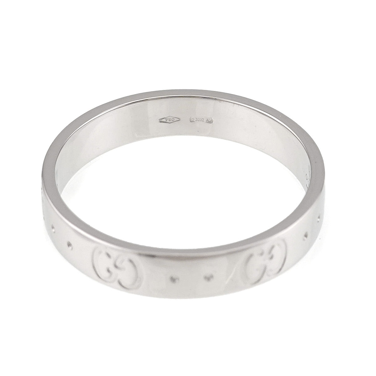 Icon Ring 18K WG White Gold 750 Size19 8.25-8.75(US)
