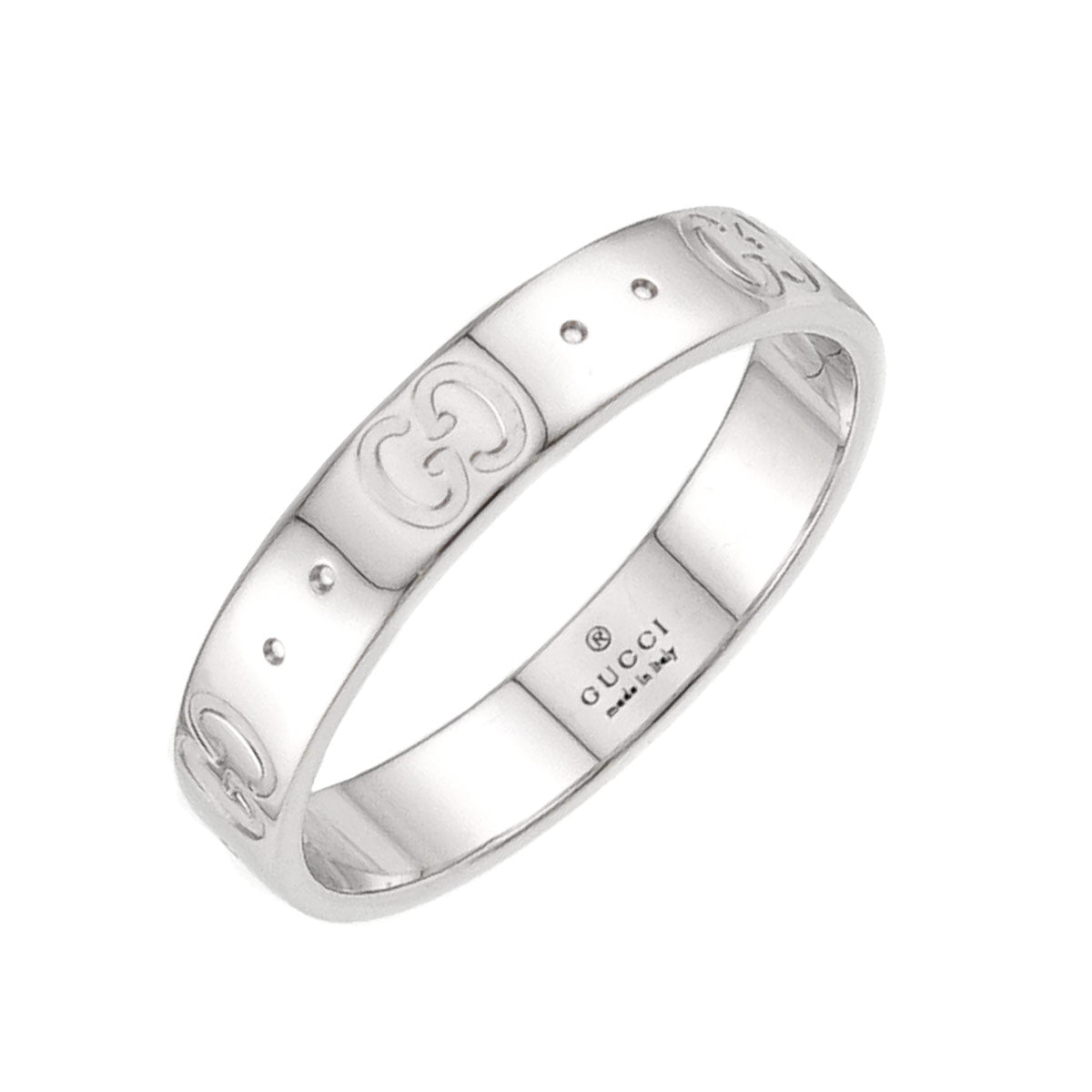 Icon Ring 18K WG White Gold 750 Size19 8.25-8.75(US)