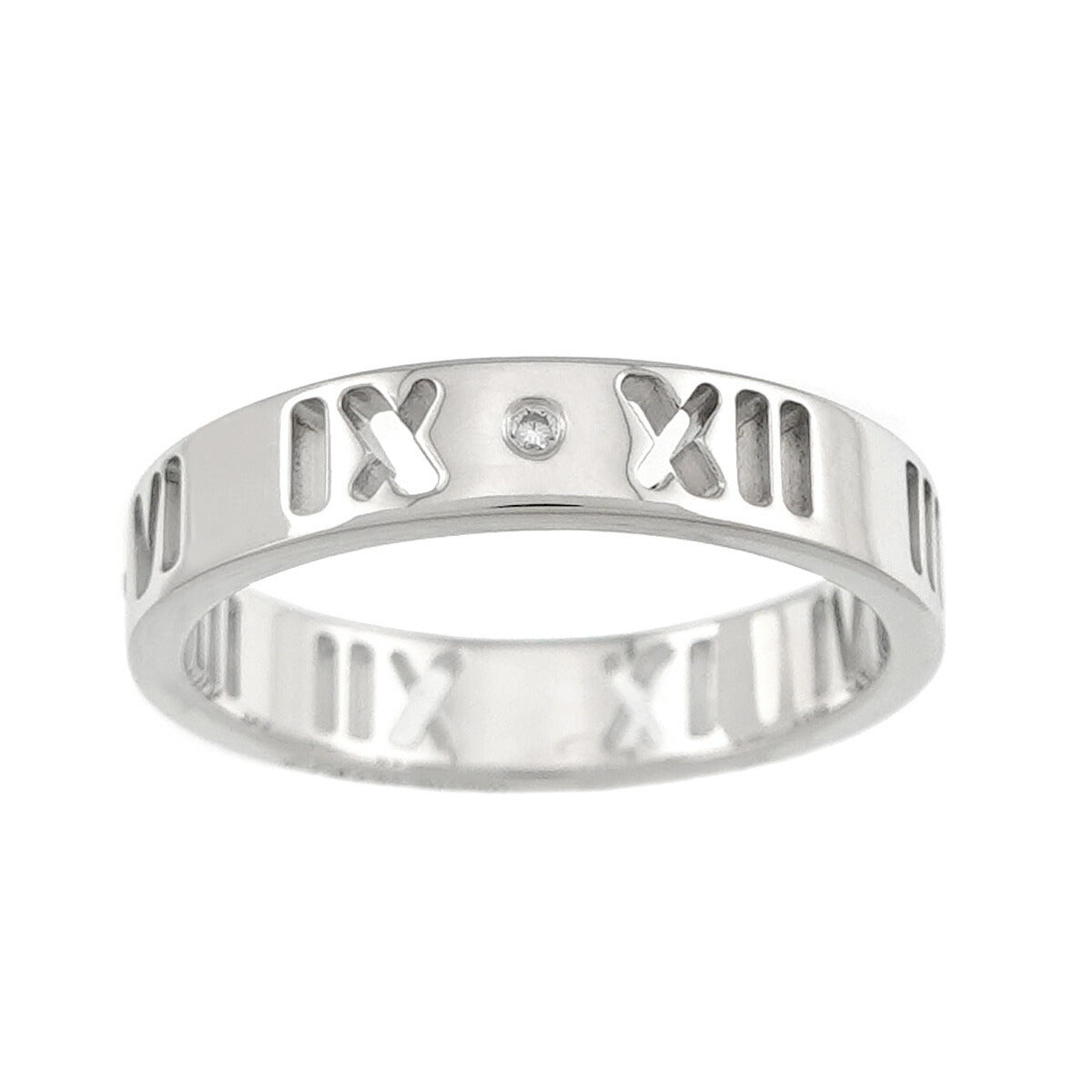 Atlas Diamond Ring 18K White Gold 750 size4-4.5(US)