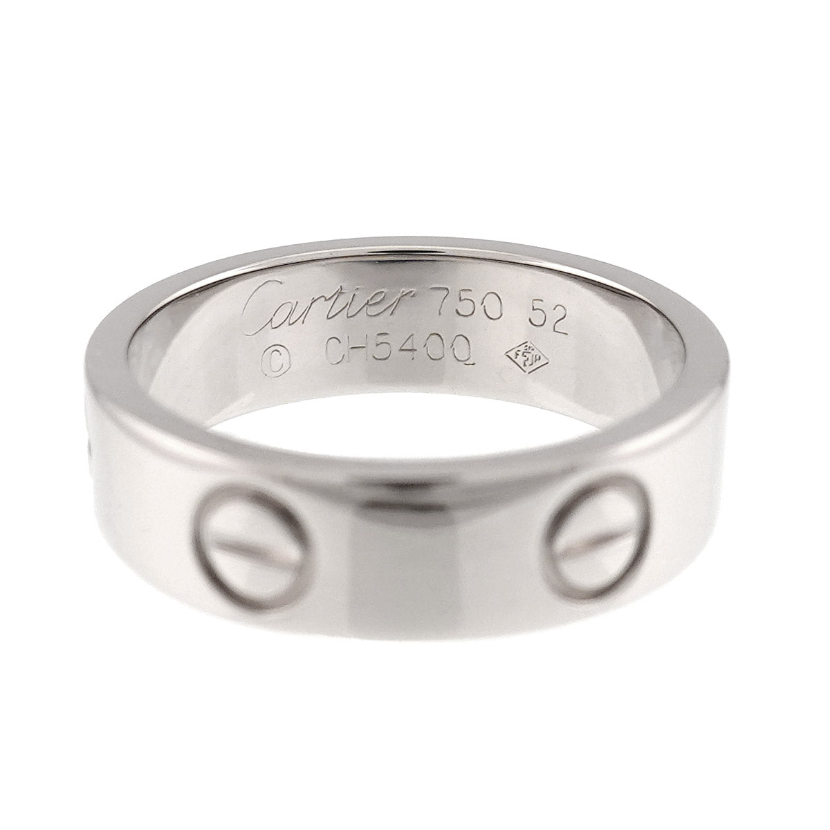 Love Ring 18K White Gold 750 size52 5.5-5.75(US)