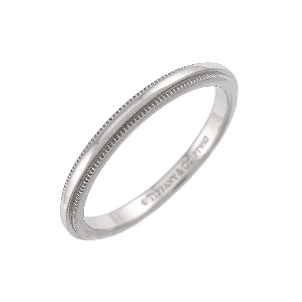 Milgrain Band Ring Pt Platinum Size7.25(US)