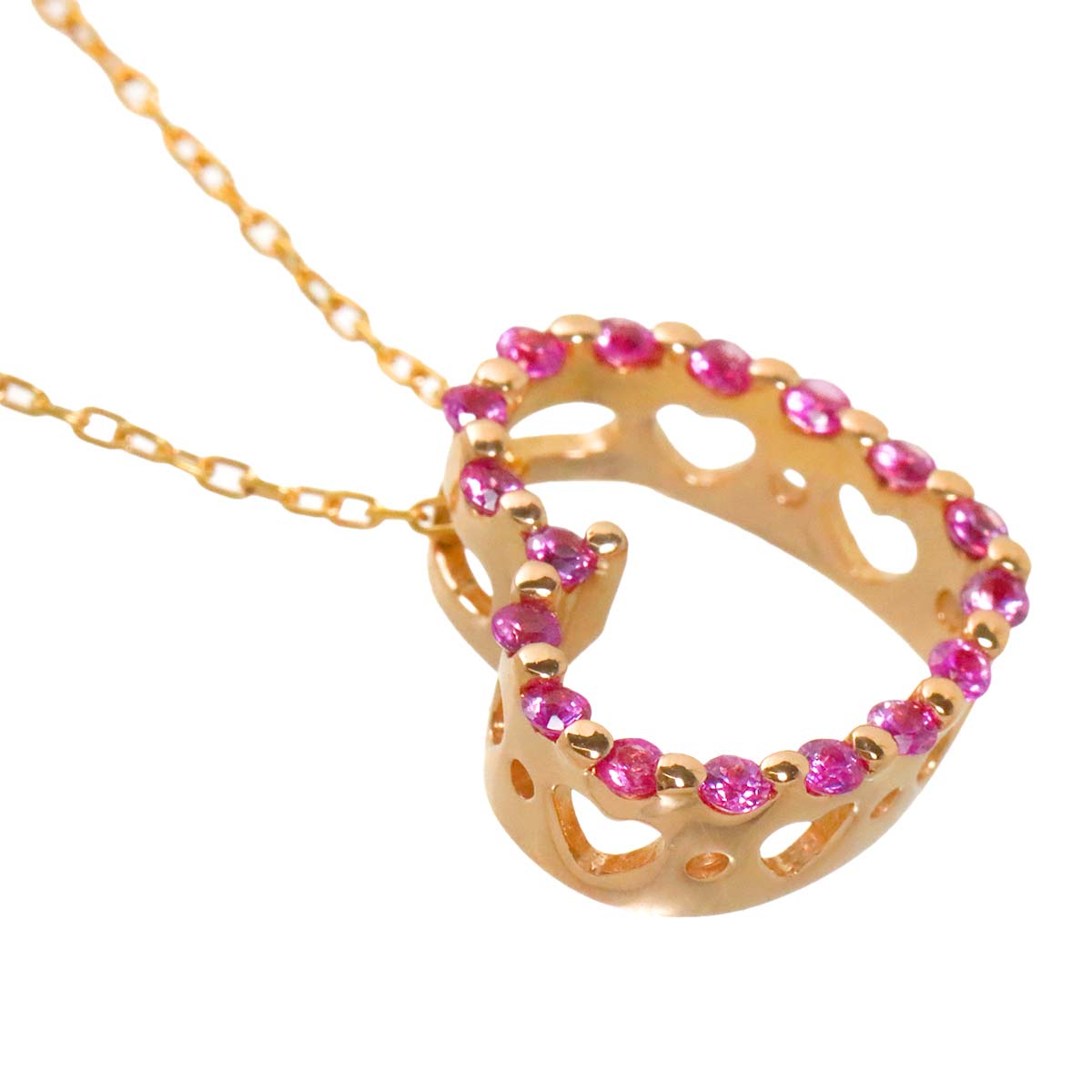 Sapphire 0.41ct Necklace 18K PG 750