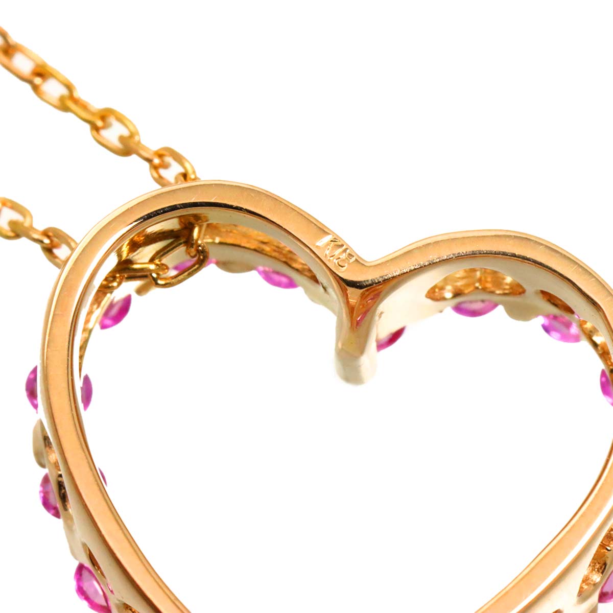 Sapphire 0.41ct Necklace 18K PG 750