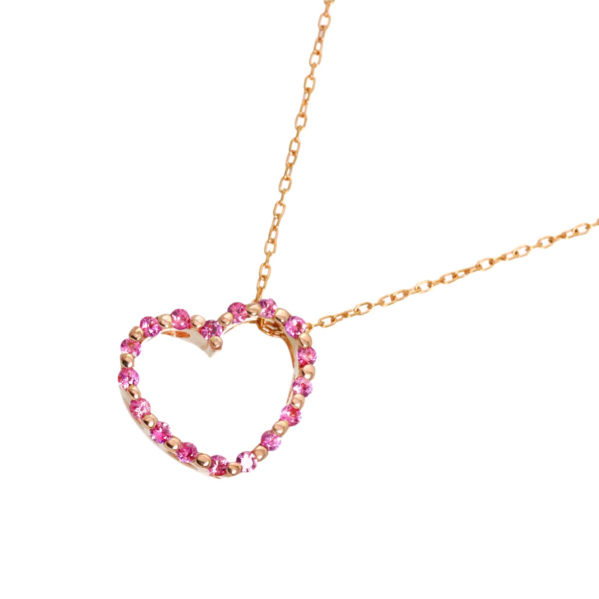 Sapphire 0.41ct Necklace 18K PG 750