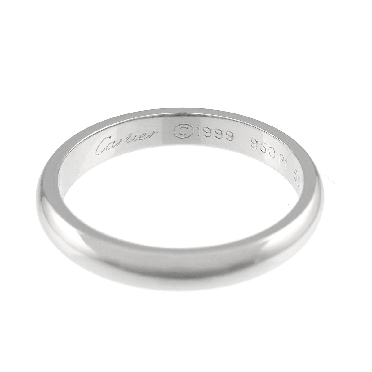 1895 Classic Band Ring Platinum Size58 8.25(US)