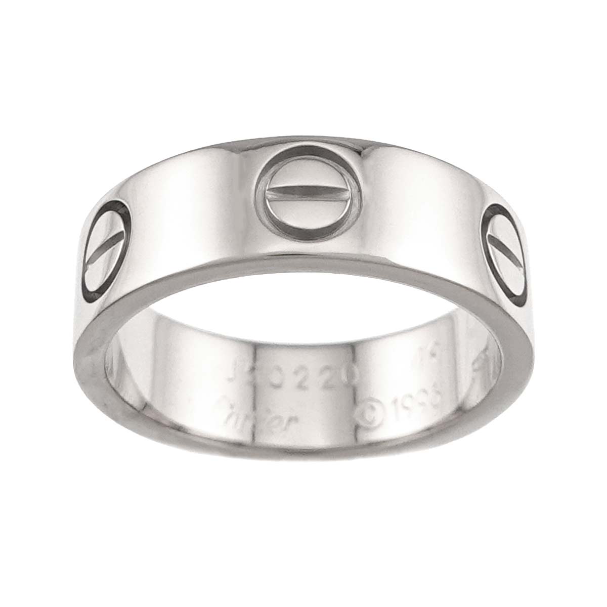 Love Ring 18K White Gold 750 size49 4.5-4.75(US)
