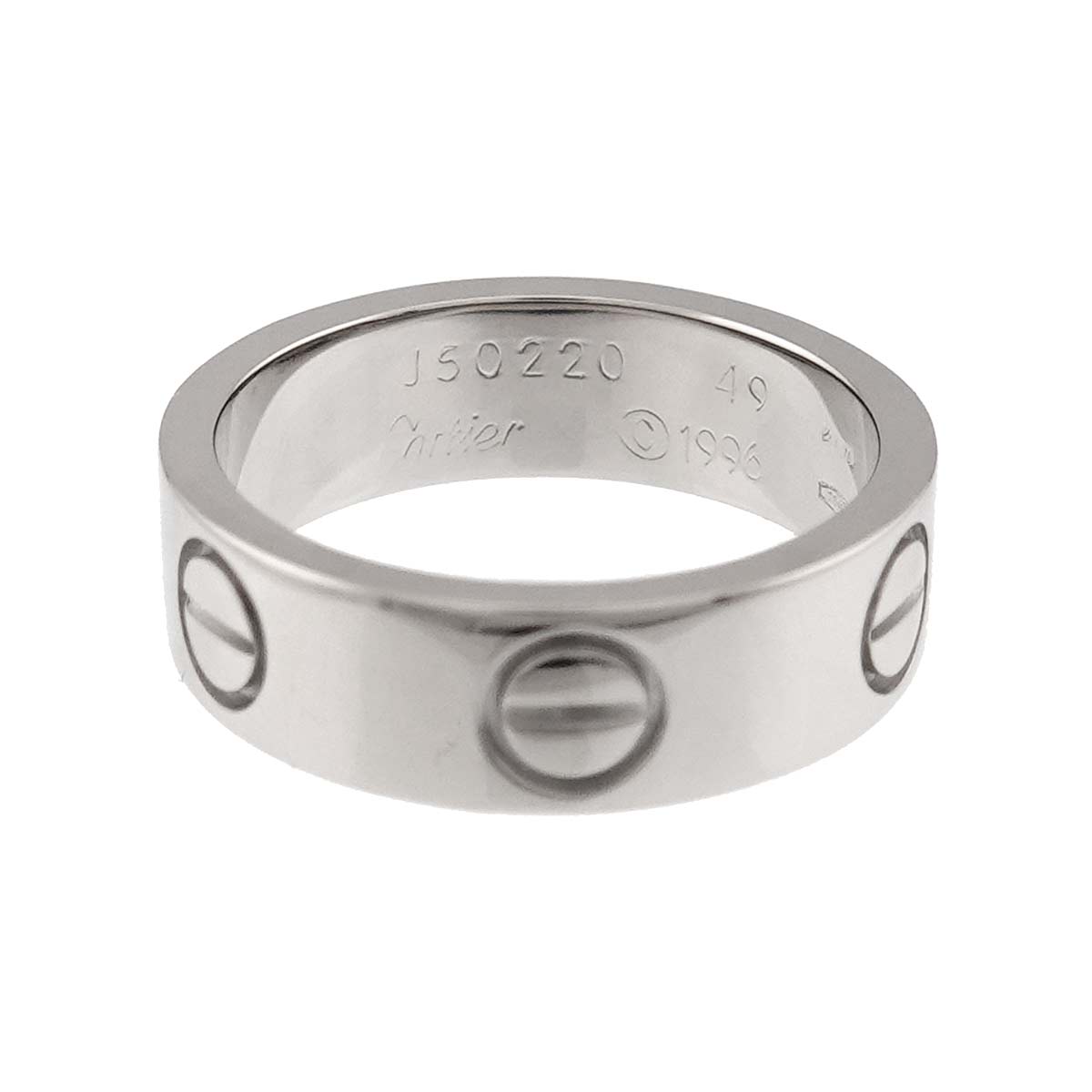 Love Ring 18K White Gold 750 size49 4.5-4.75(US)