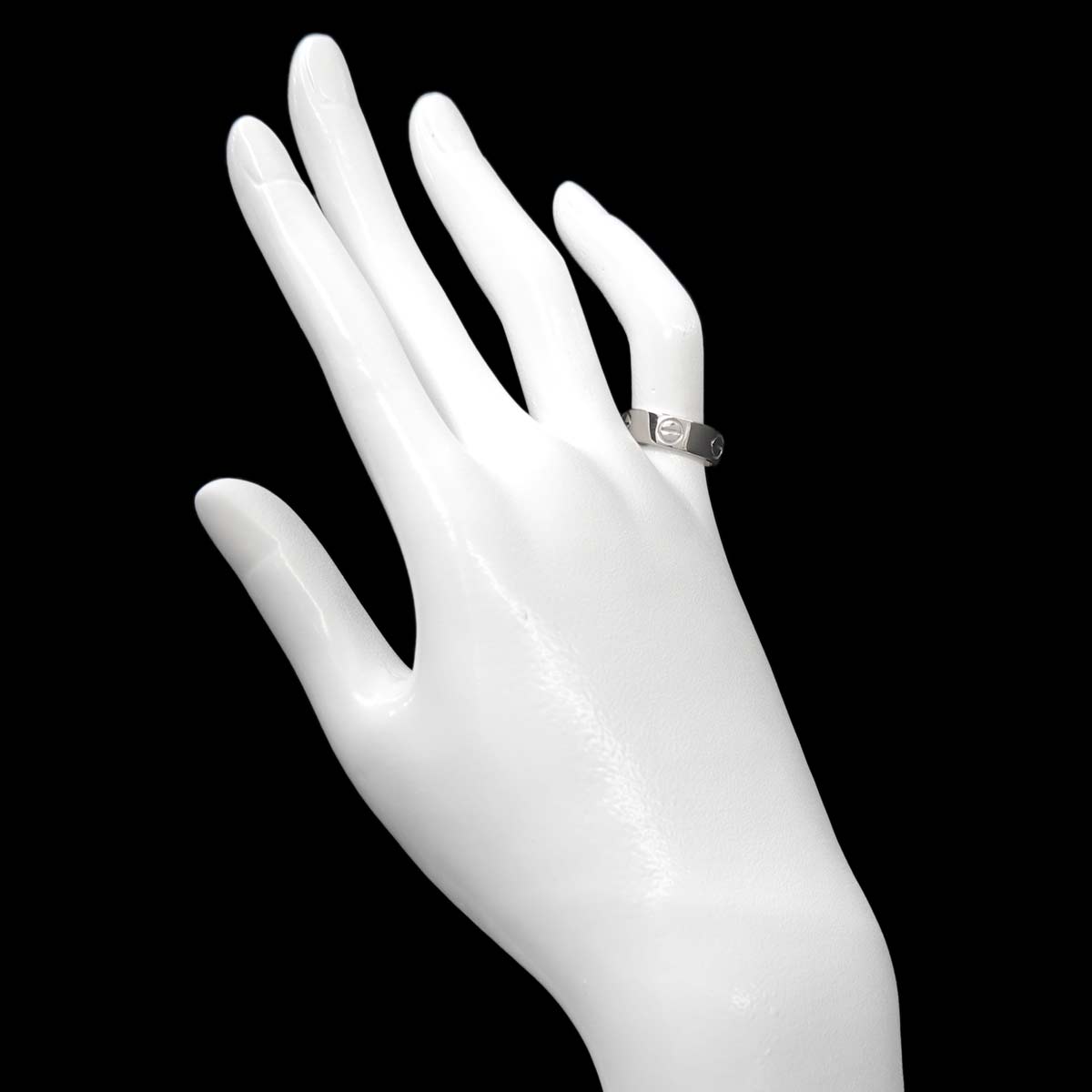 Love Ring 18K White Gold 750 size49 4.5-4.75(US)