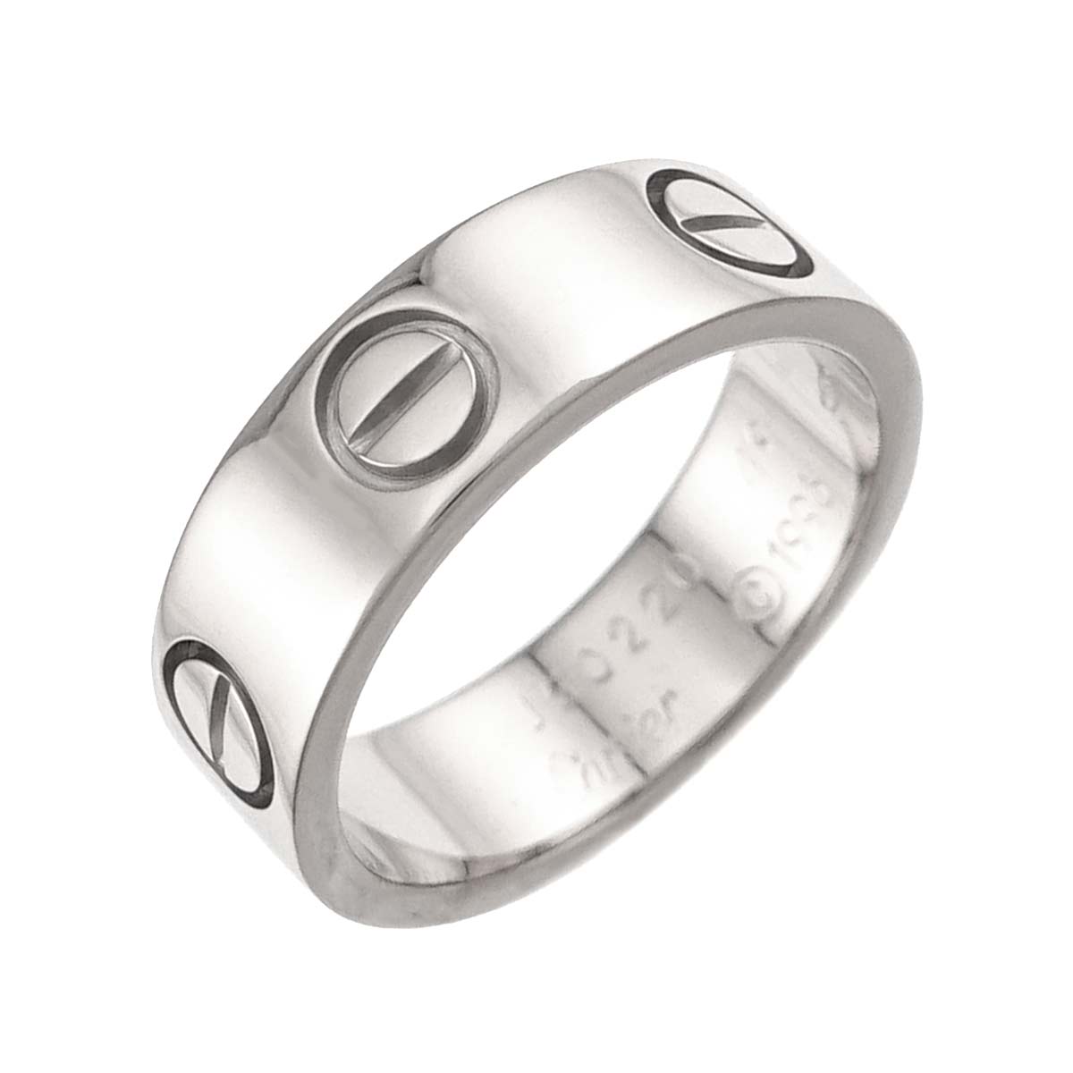 Love Ring 18K White Gold 750 size49 4.5-4.75(US)