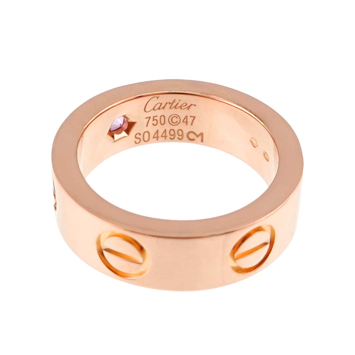 Love Ring Sapphire 18K PG 750 size47 3.75-4(US)