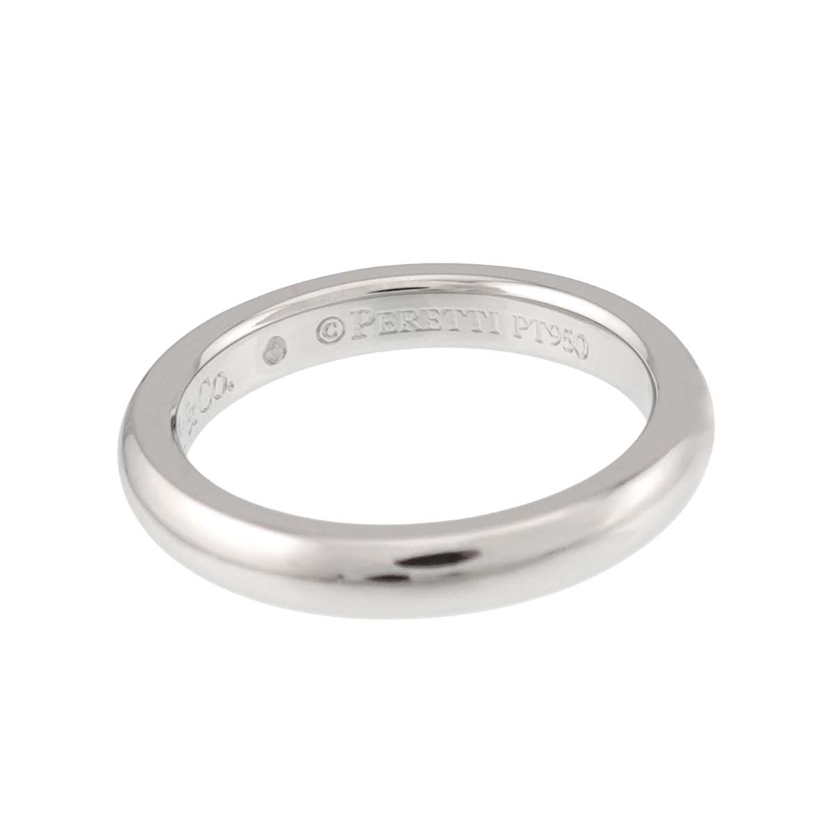 Stacking Band Ring Diamond 1P Pt Size2.75-3(US)