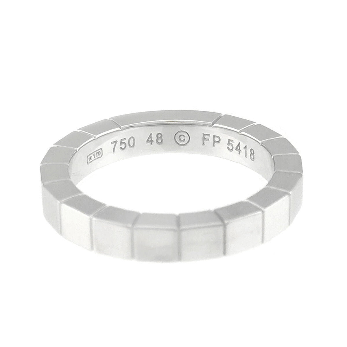 Laniere Ring 18K White Gold 750 Size48 4.5(US)