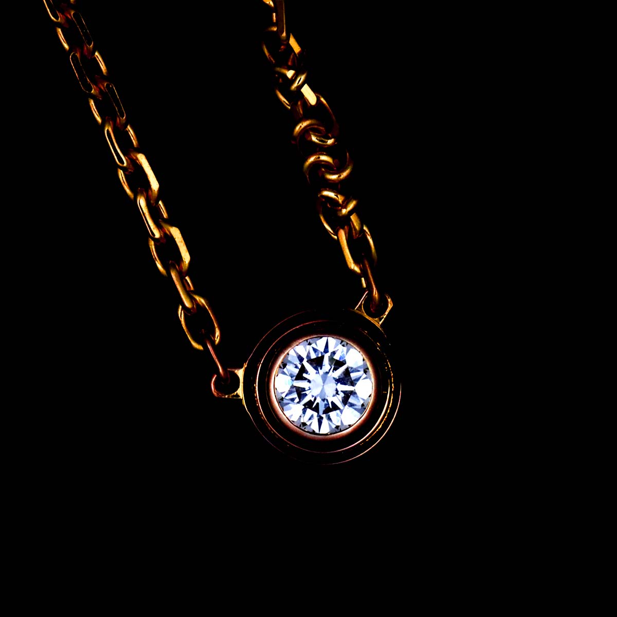d Amour Diamond Necklace XS 18K Pink Gold 750