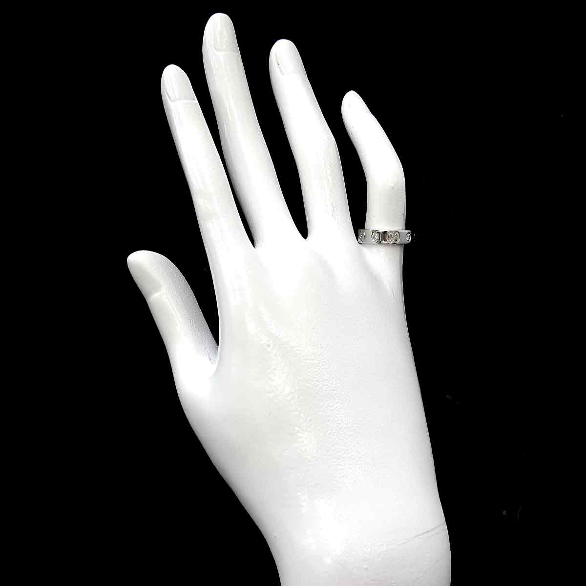 ICON Ring Diamond 18K WG White Gold 750 size7 3.75-4(US)