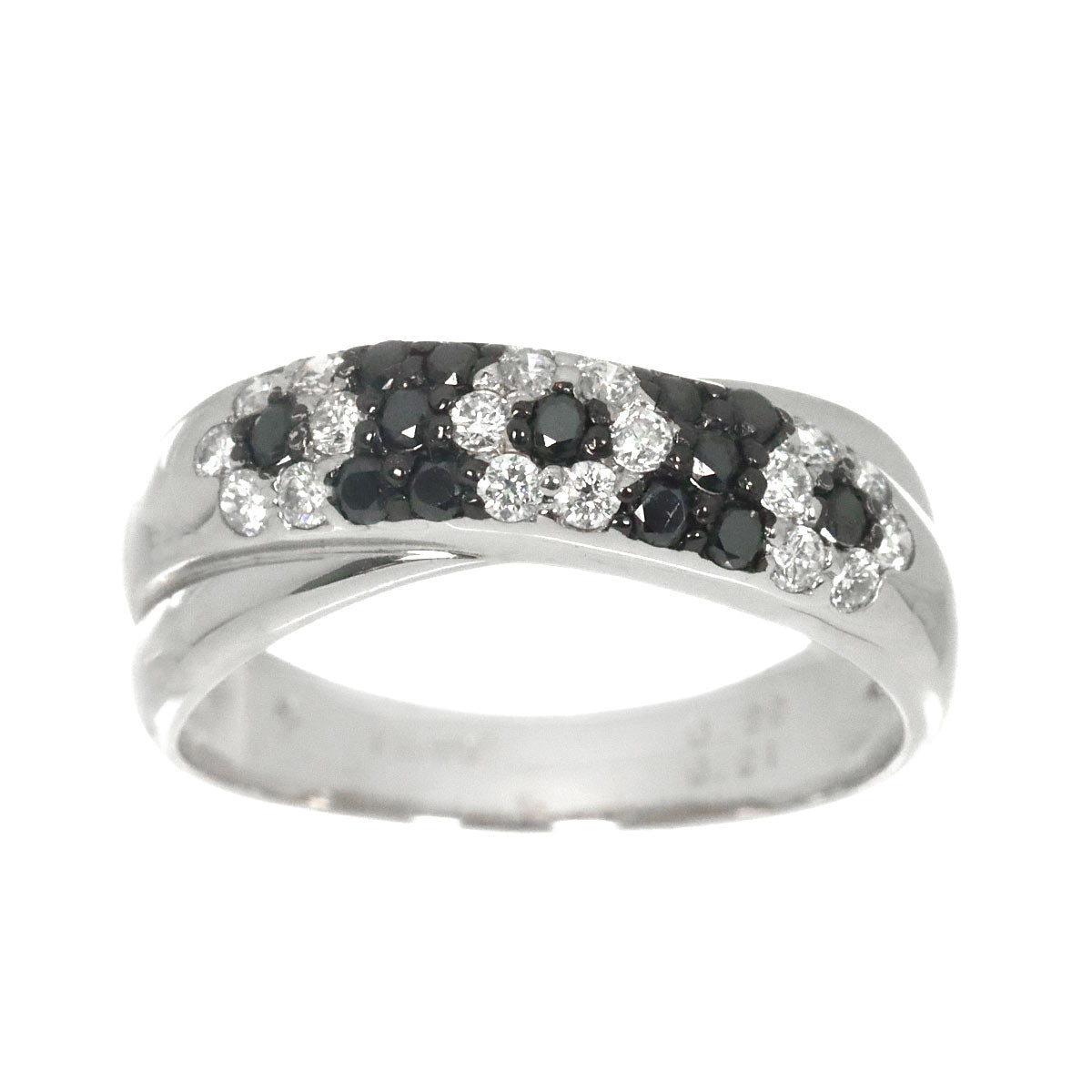 Diamond 0.29ct/0.21ctct Ring 18K WG 750 Size6.25-6.5(US)