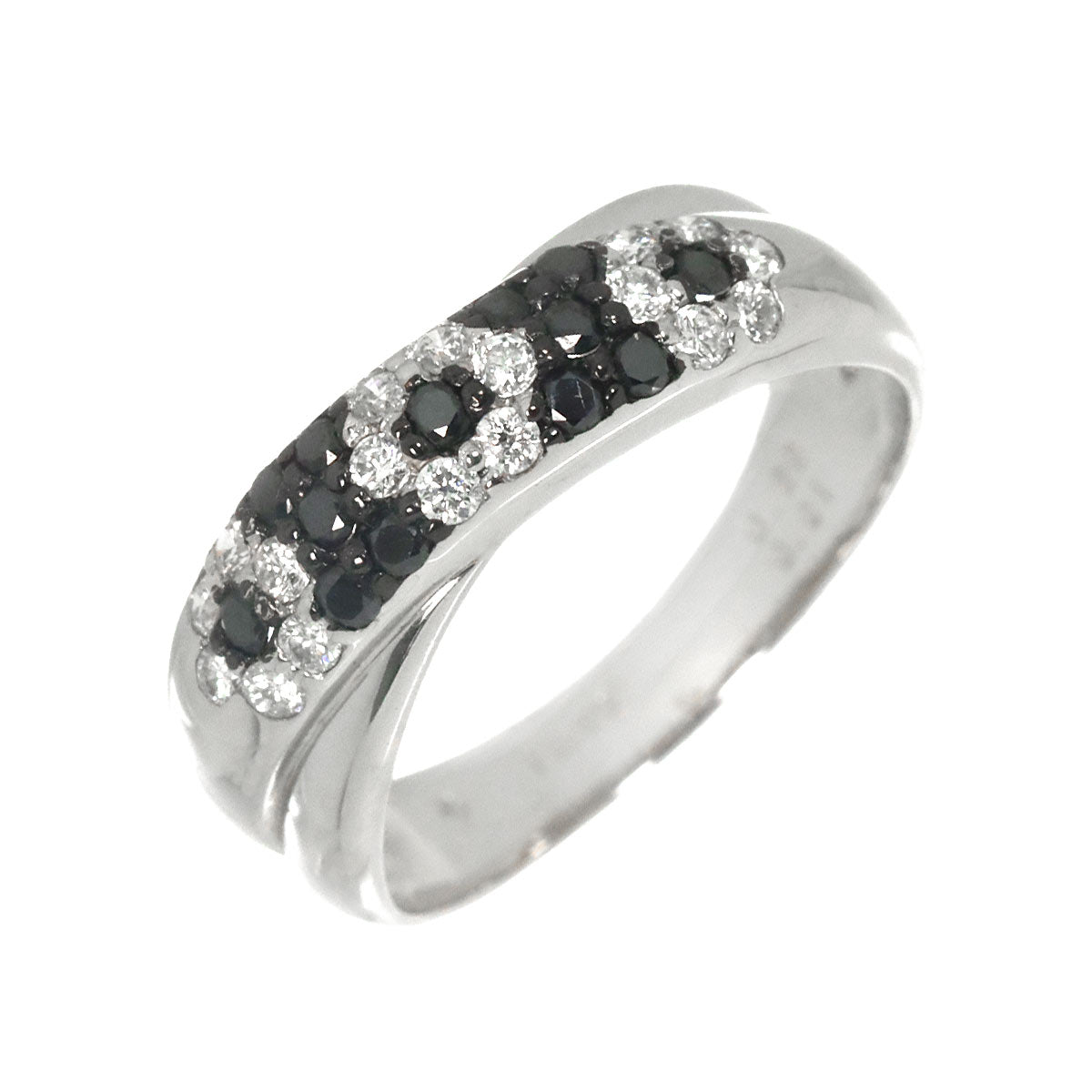Diamond 0.29ct/0.21ctct Ring 18K WG 750 Size6.25-6.5(US)