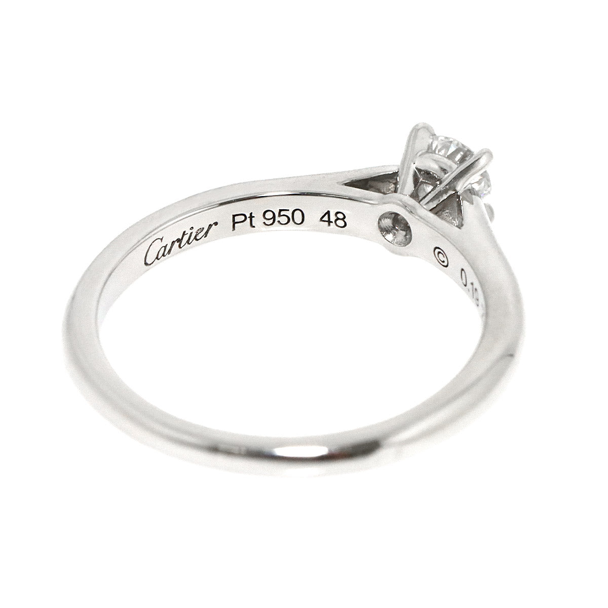 Diamond 0.19ct Ring Platinum size48 4.5(US)