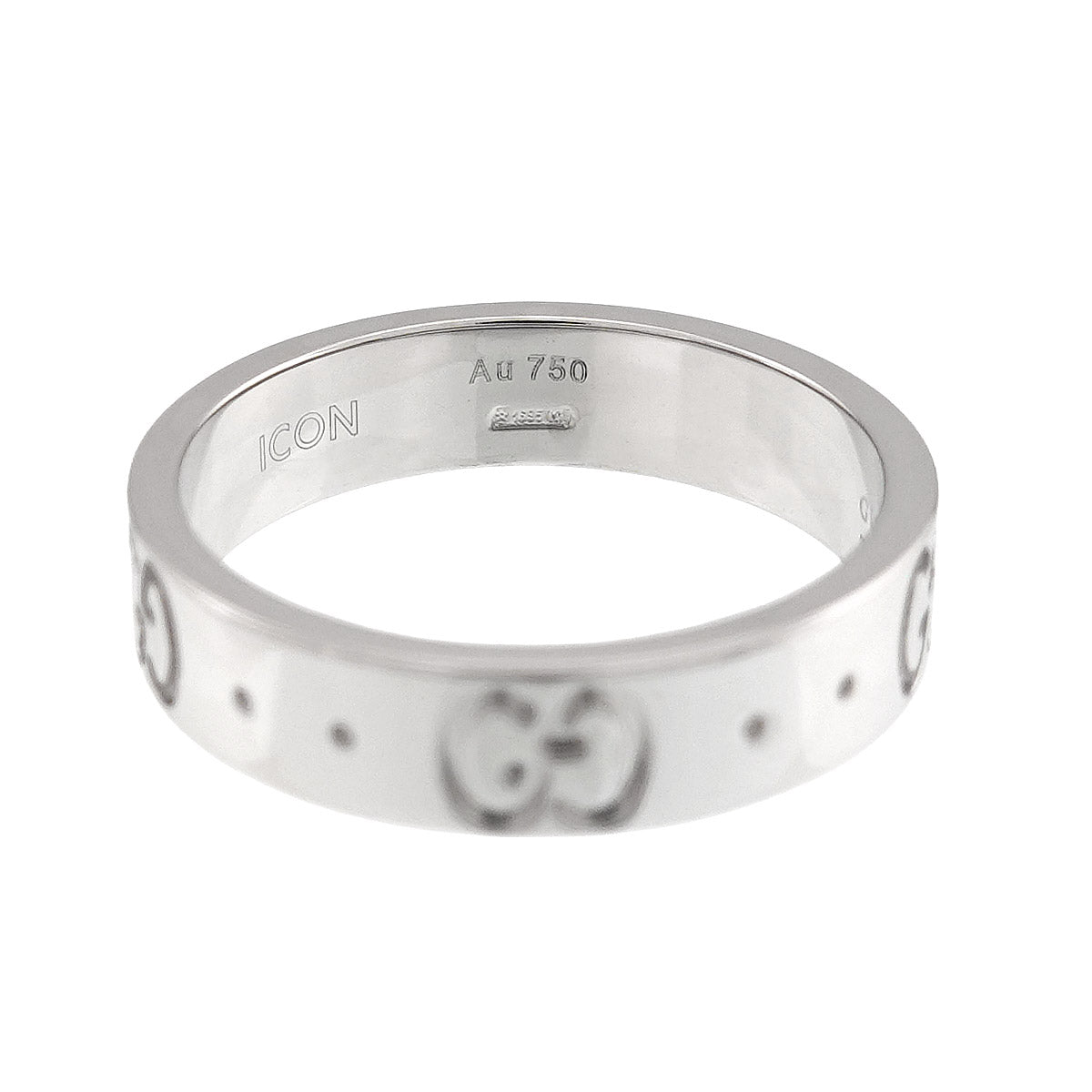 Icon Ring 18K WG White Gold 750 Size7 3.75-4(US)
