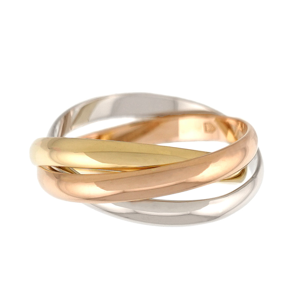 Trinity MM Ring 18K YG WG PG 750 Size55 7.25(US)