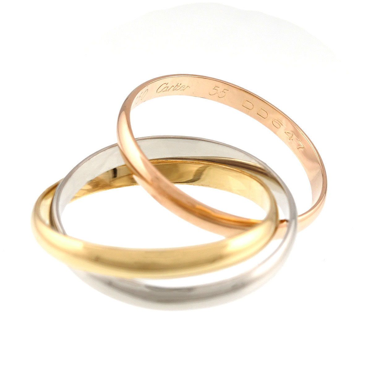 Trinity MM Ring 18K YG WG PG 750 Size55 7.25(US)