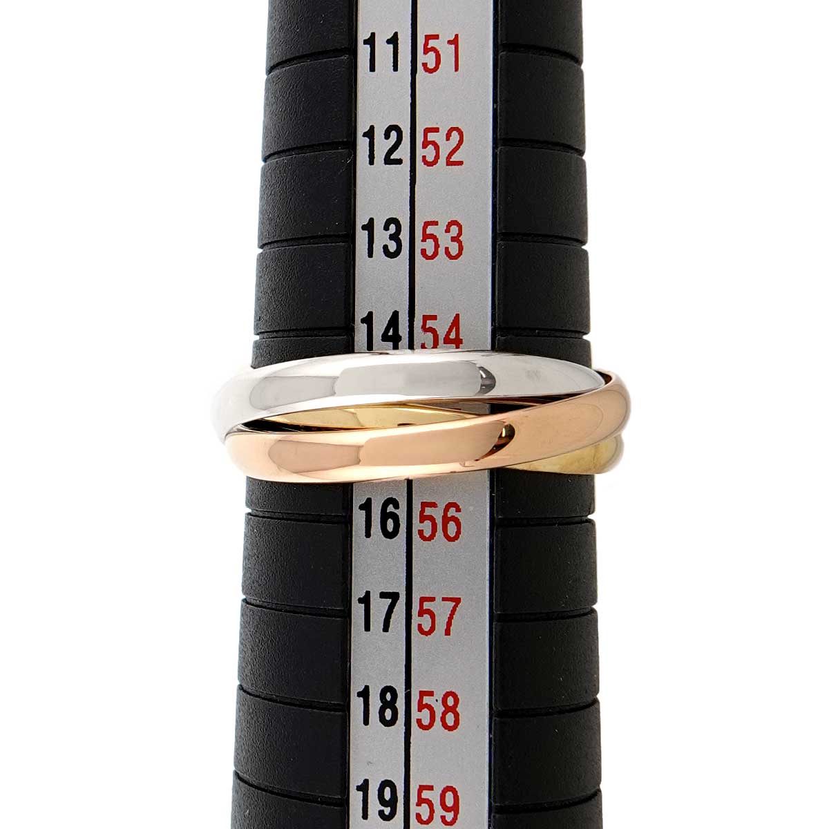 Trinity MM Ring 18K YG WG PG 750 Size55 7.25(US)