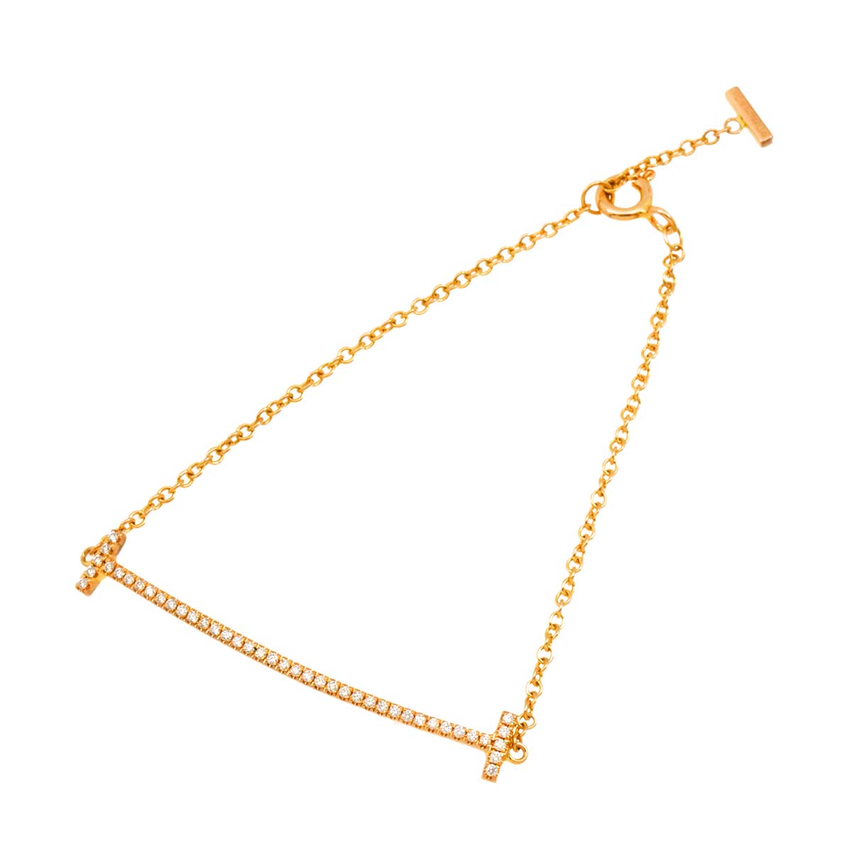 T Smile Diamond Bracelet 18K Pink Gold 750