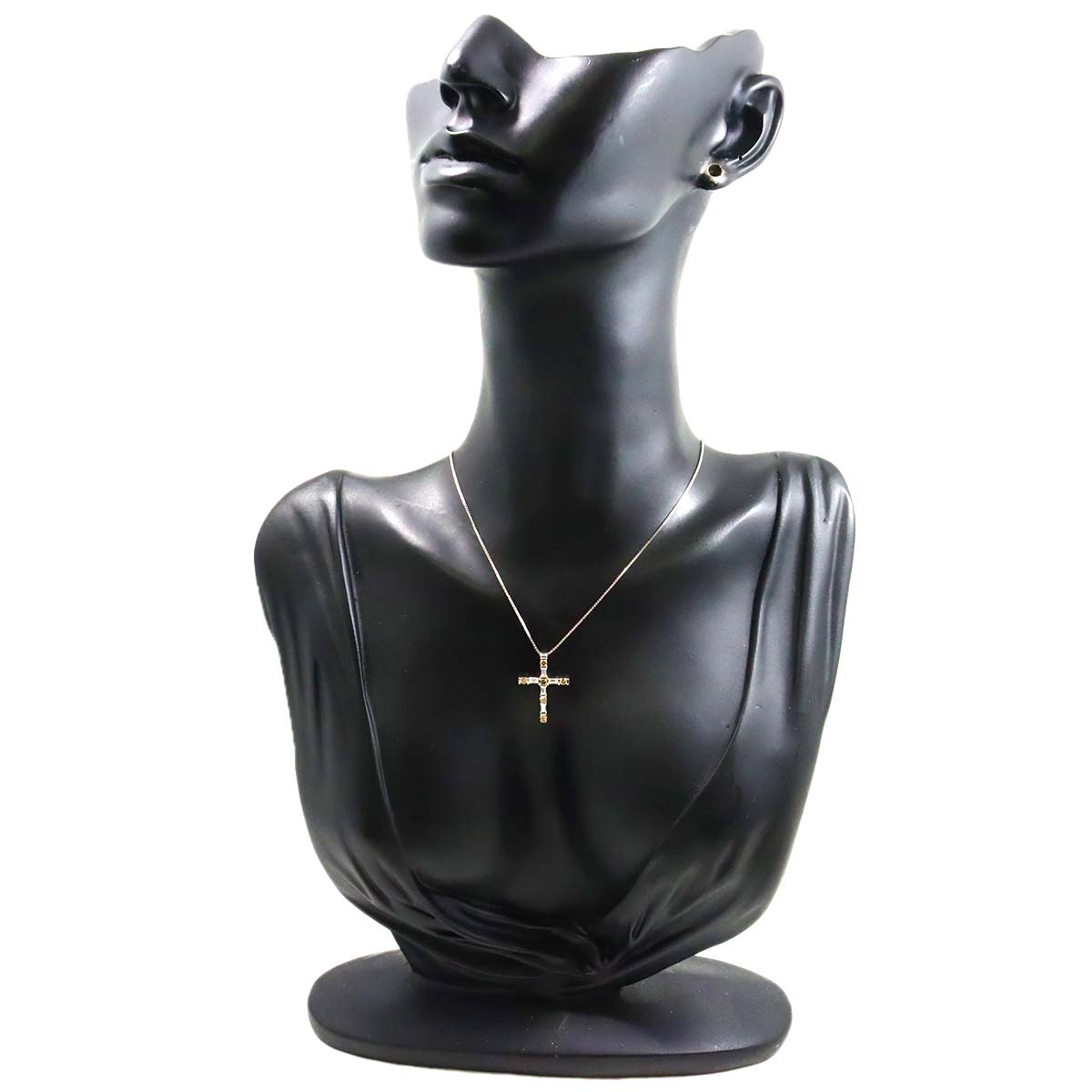 Diamond Cross Necklace 18K WG 750