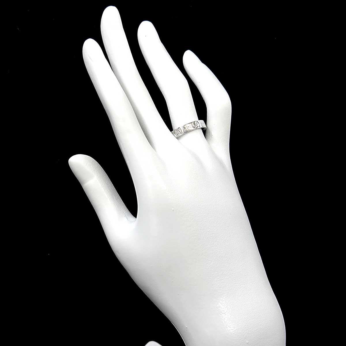 Icon Ring 18K WG White Gold 750 Size15 6.75-7.25(US)