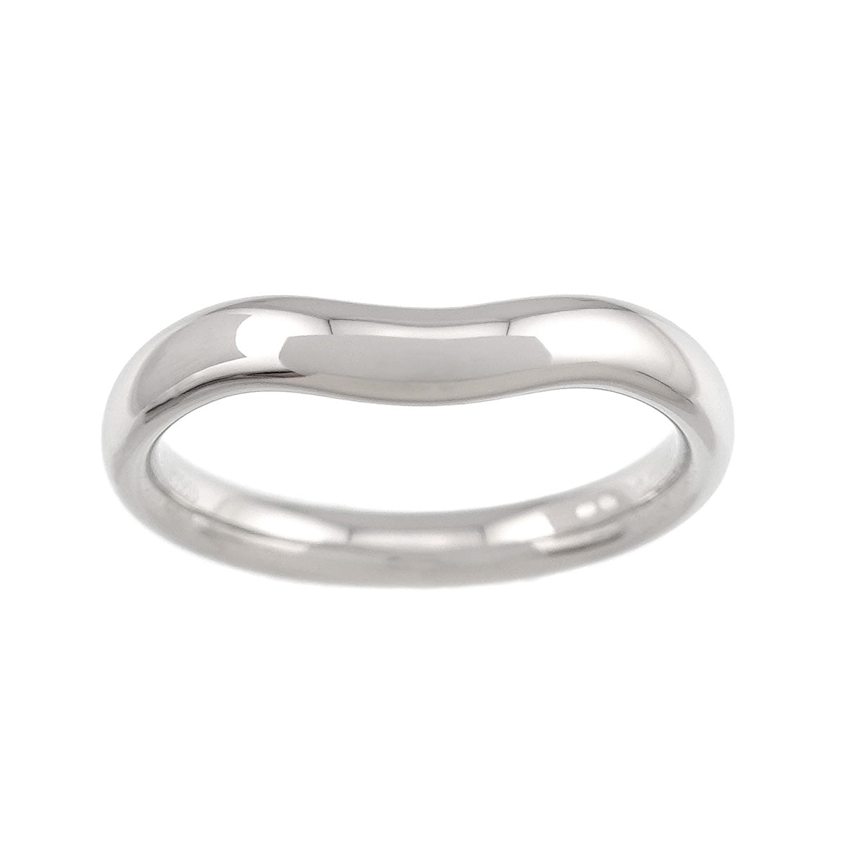 Curved Band Ring Pt Platinum size6.75(US)