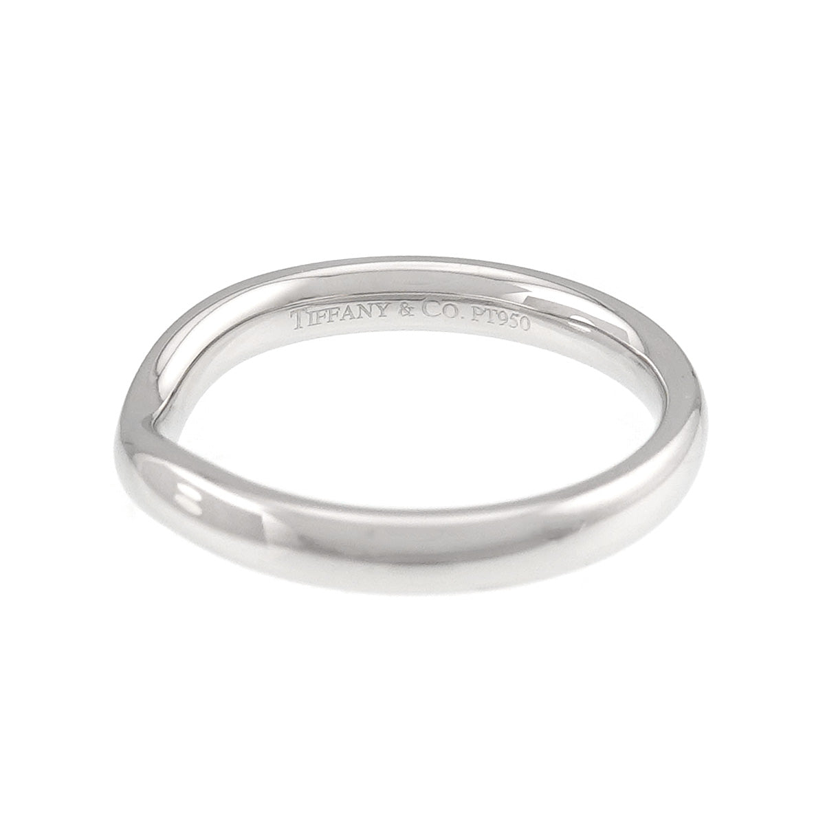 Curved Band Ring Pt Platinum size6.75(US)