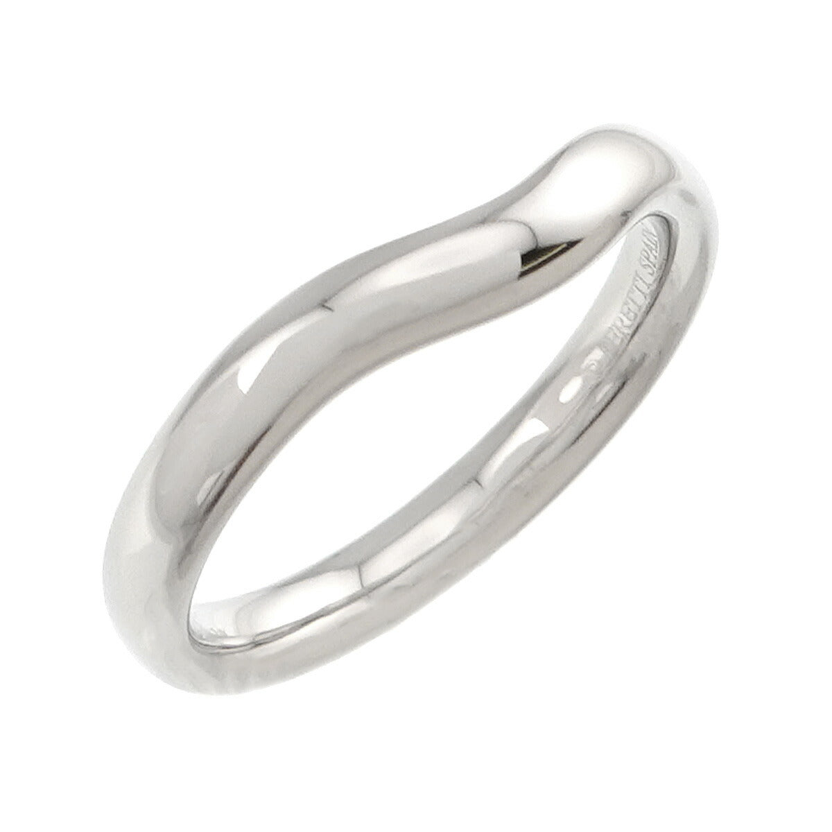 Curved Band Ring Pt Platinum size6.75(US)
