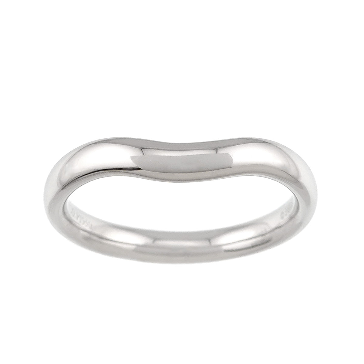 Curved Band Ring Pt Platinum size7.25-7.5(US)
