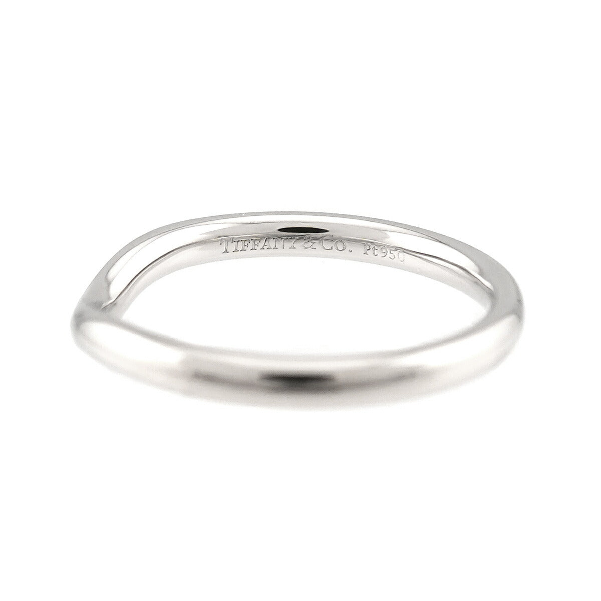 Curved Band Ring Pt Platinum size6.25-6.5(US)