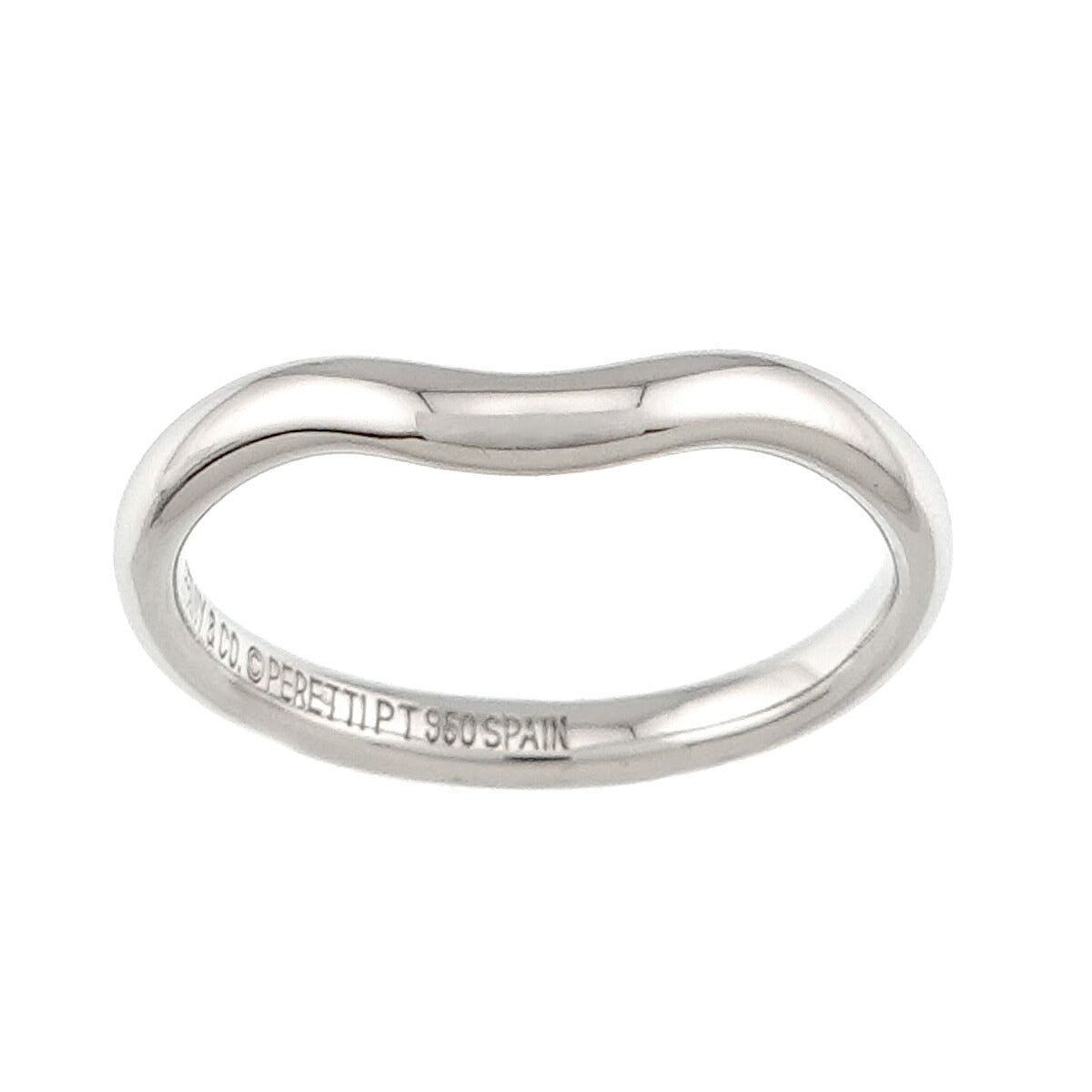 Curved Band Ring Pt Platinum size4.75-5(US)