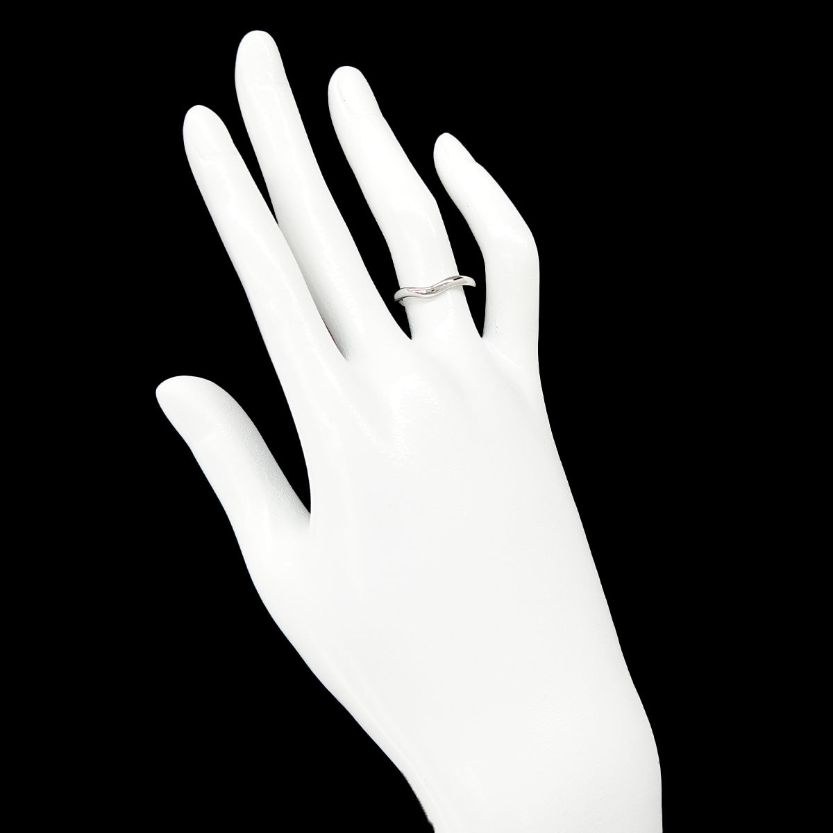 Curved Band Ring Pt Platinum size4.75-5(US)