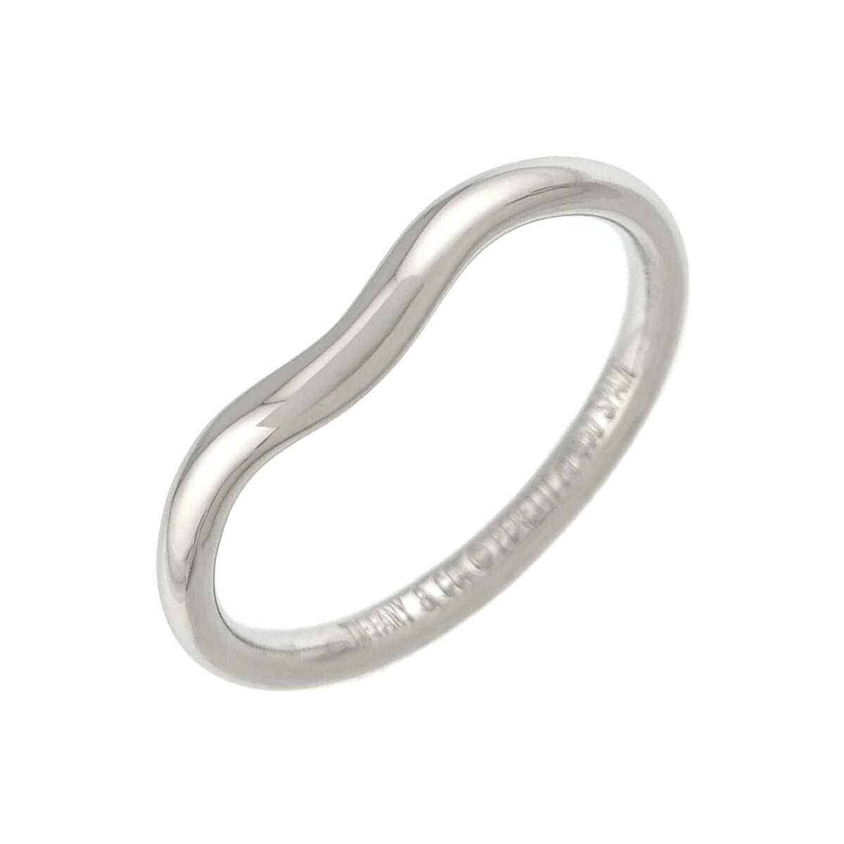 Curved Band Ring Pt Platinum size6.75(US)