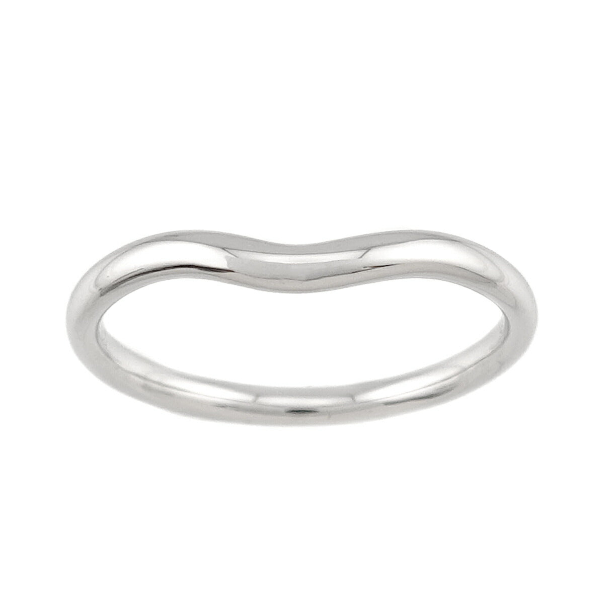 Curved Band Ring Pt Platinum size7.75-8(US)