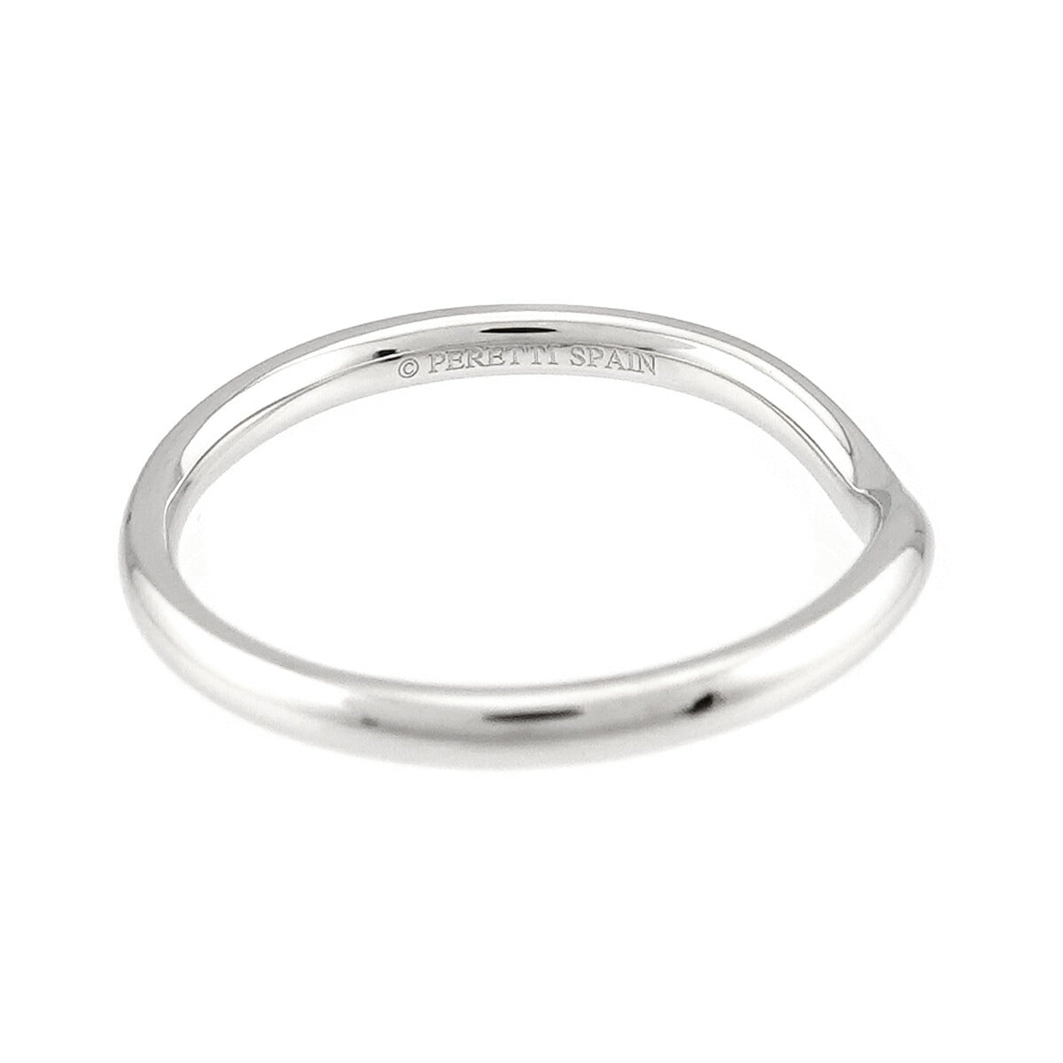 Curved Band Ring Pt Platinum size7.75-8(US)