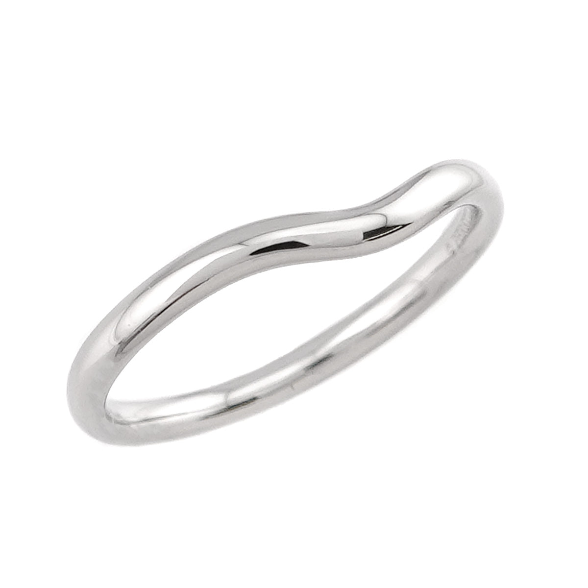 Curved Band Ring Pt Platinum size7.75-8(US)