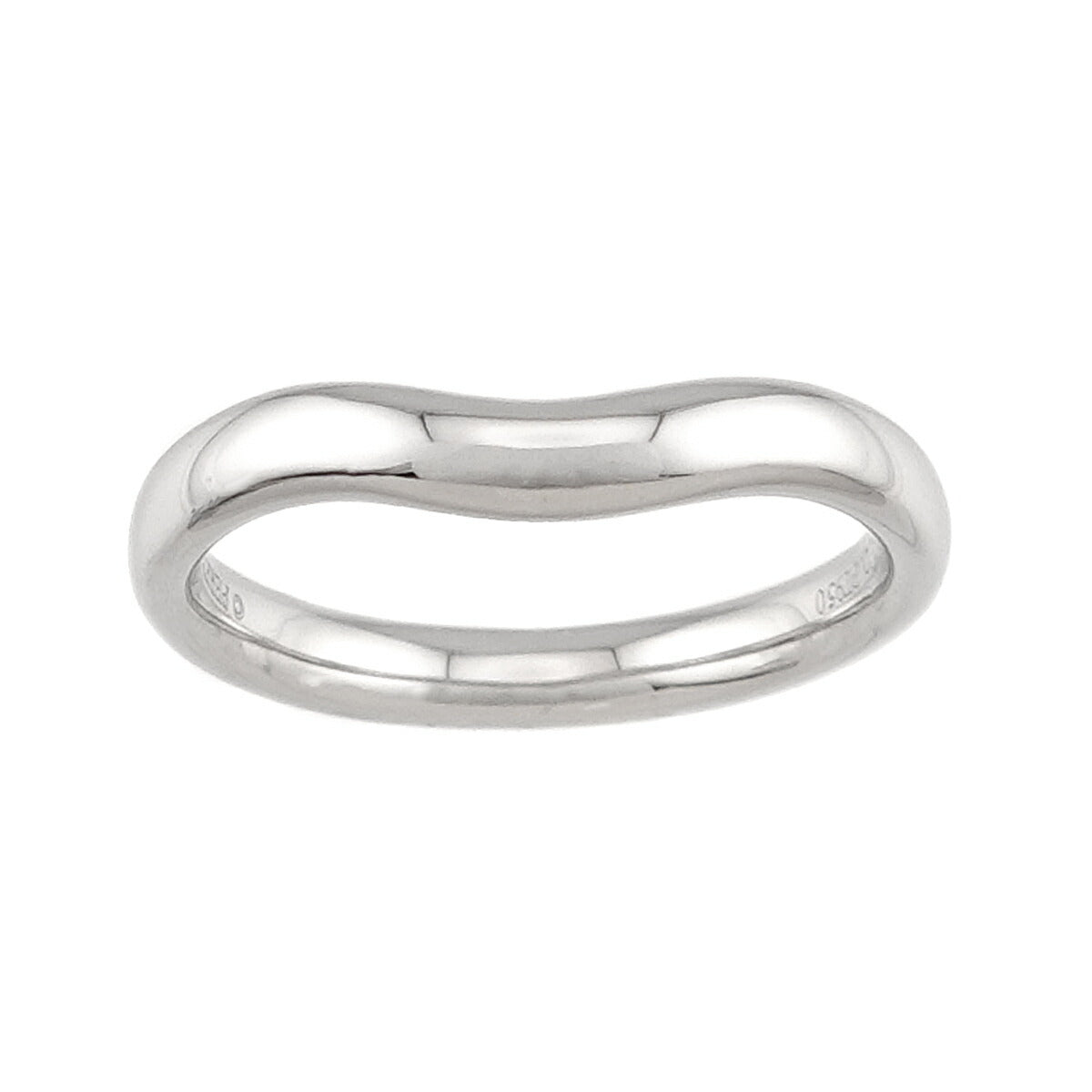 Wide Curved Band Ring Pt Platinum size6.25-6.5(US)