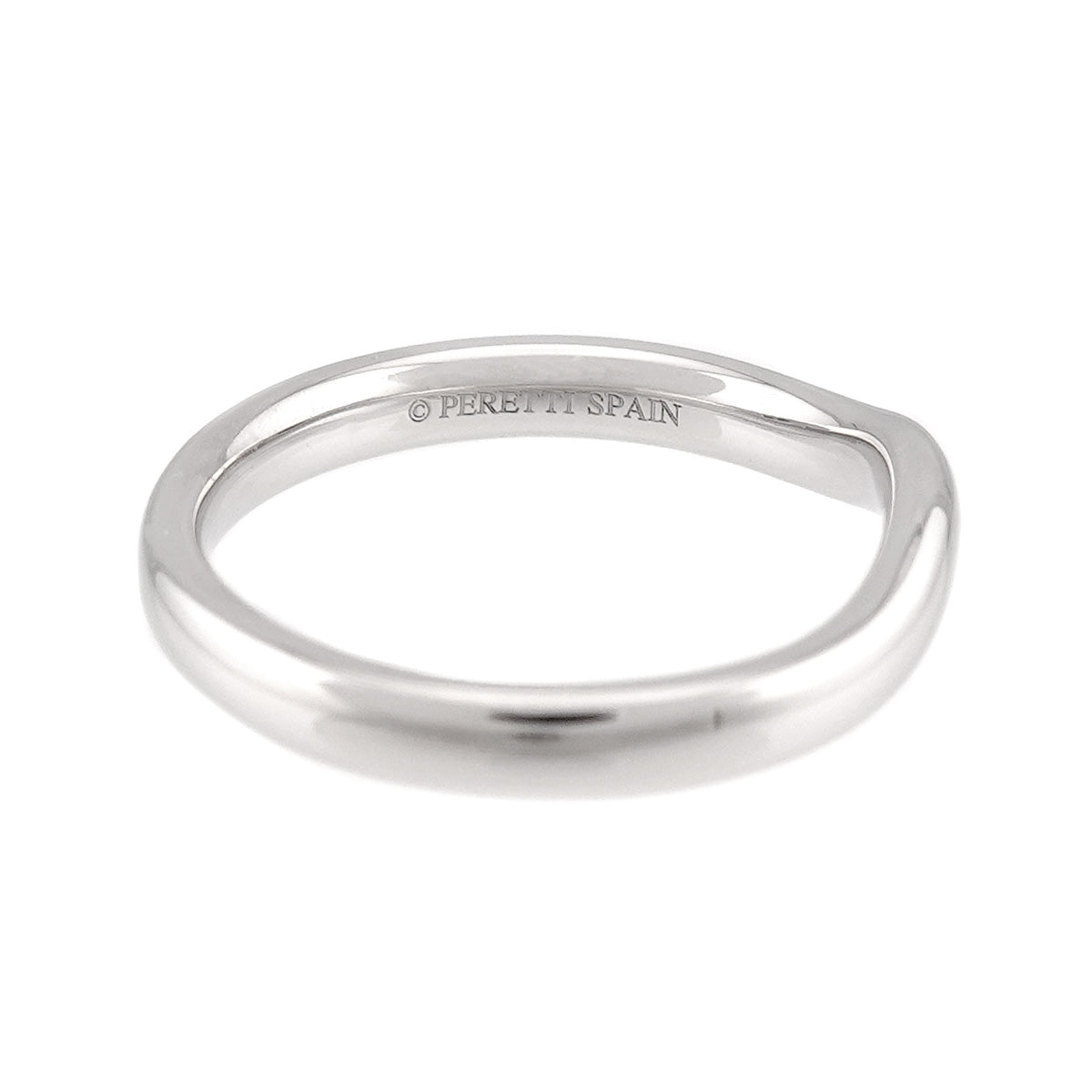 Wide Curved Band Ring Pt Platinum size6.25-6.5(US)