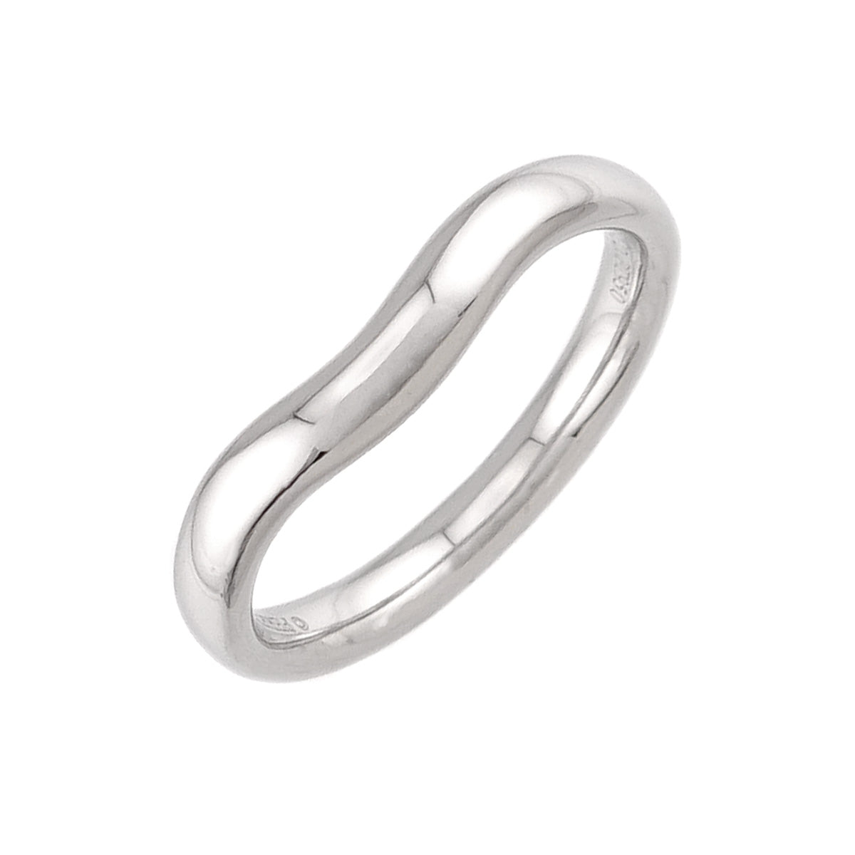 Wide Curved Band Ring Pt Platinum size6.25-6.5(US)