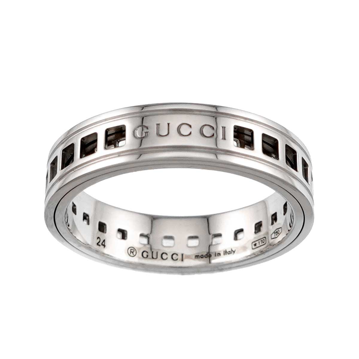 Scroll Ring 18K White Gold 750 Size24 10.25(US)