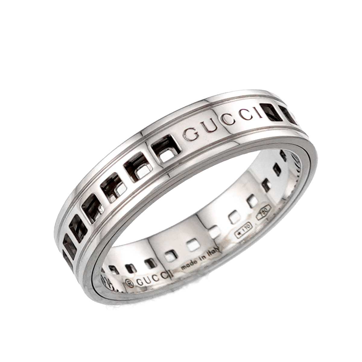 Scroll Ring 18K White Gold 750 Size24 10.25(US)